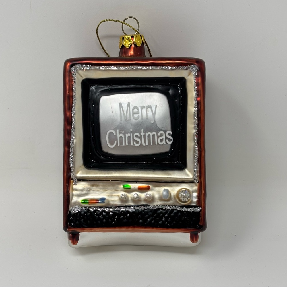 Demdaco Merry Christmas TV Ornament NWT